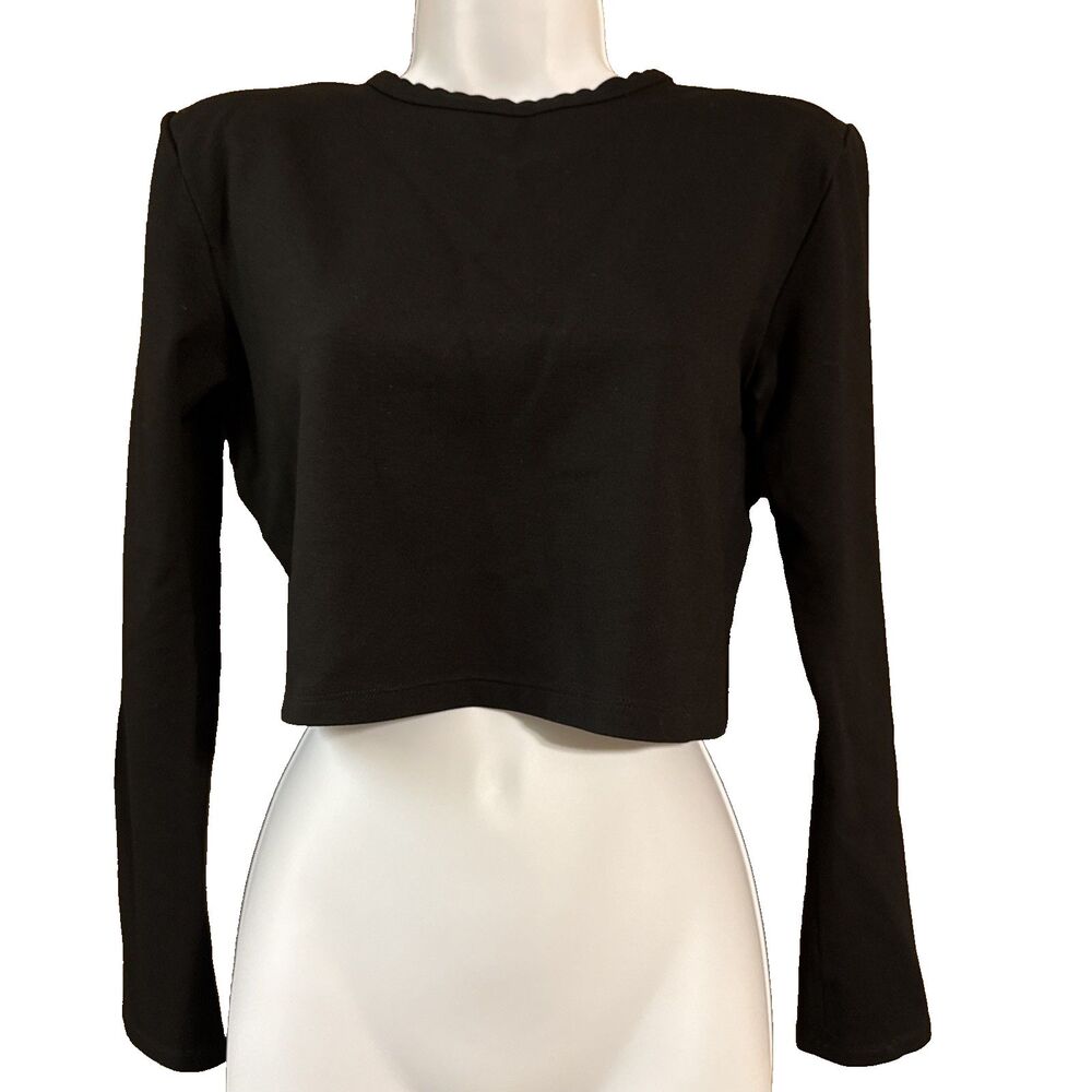 Barney's New York x Forever 21 Women  Long Sleeve T-Shirt  Sz L Black